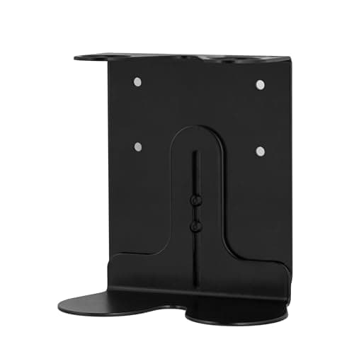 Image of Kuishi Soap Dispenser Bracket - Wall Mounted Soap Bottle Holder, Stainless Steel Holder for 250–500ml Bottles, Kitchen & Bathroom, Black, Double (Bottle Not Included)