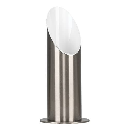Image of MiniSun | Modern Brushed Chrome Uplighter Wall Wash Lamp | Table Lamps, Home Décor & Improvement Essential | Includes 5W LED Warm White High Power Frosted Lens Bulb