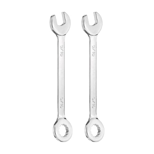 Image of sourcing map 2pcs Mini Combination Wrench 5/16" 12-Point Box End & 15 Degree Angled Offset Open End CR-V Steel Double Ended Spanner Tool for Household Automotive Machinery DIY Repair