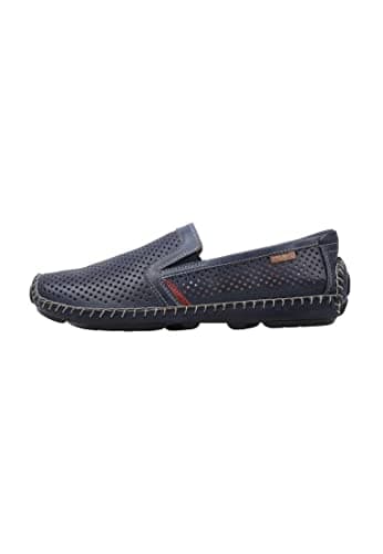 Image of Pikolinos Leather Loafers Jerez 09Z Blue