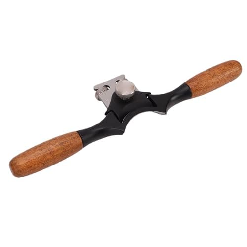 Image of Decumeby Adjustable Rosewood Handled Woodworking Spokeshave for Precise Curved Wood Crafting for Hobbyists and Professionals Aluminum Alloy Body 1.65in Blade Width