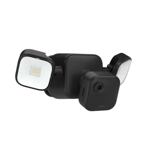Image of Blink Outdoor Floodlight Camera (newest gen) | Wireless smart security camera, 700 lumens of LED, two-year battery life, enhanced motion detection | Works with Alexa | Sync Module Core included