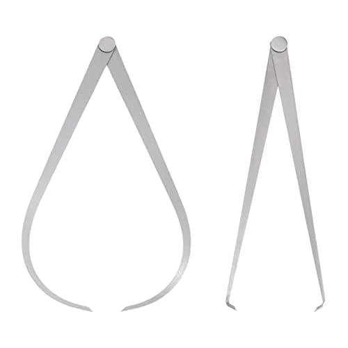 Image of sourcing map 2pcs Firm Joint Inside/Outside Caliper 300mm 12 Inch Tool Steel Firm Friction Joint Internal Measurement Tool for Carving Shaping Modeling, Silver