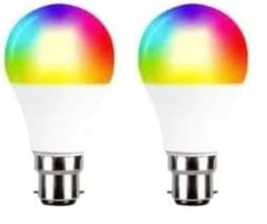 Image of TCP Smart Wi-Fi LED Lightbulb Classic B22 Colour Tuneable White & Colour Changing Dimmable, 60W, RGB (Pack of 2)