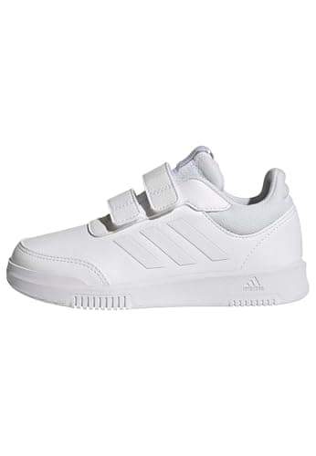 Image of adidas Unisex Kids Tensaur Hook and Loop Shoes, White/Cloud White/Grey One, 2 UK