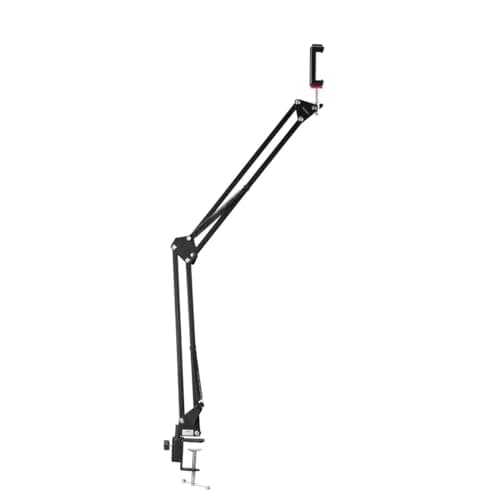 Image of Hama Desk Holder for Photo, Video (Tripod, 1/4 Thread, for Smartphone, Tablet, Camera, Video Adjustable) Black