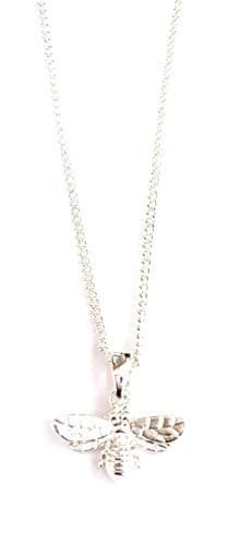Image of Honey Bee Detailed Silver Plated Necklace