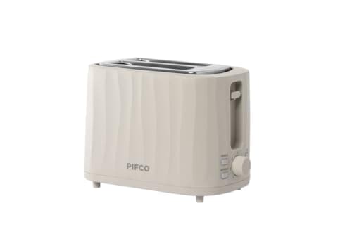 Image of Pifco Ripple 2-Slice Toaster, Natural Colour, 7 Browning Settings, Auto Shut-off