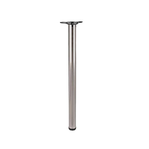 Image of Adjustable Breakfast Bar Worktop Support Table Leg 60 x 710mm, 60 x 870mm, Polished Chrome/Brushed Nickel (60 x 870mm, Brushed Nickel)