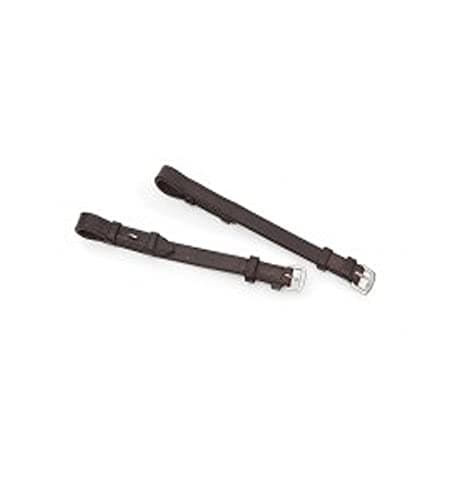 Image of Shires Blenheim Bridle Cheek Pieces with Hook Studs-Black Cob 1/2" (12.5mm)