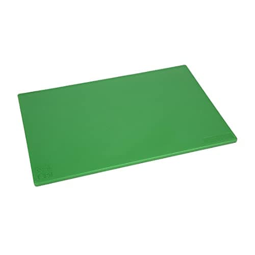 Image of Hygiplas LDPE Chopping Board, Green Colour Coded - Salad and Fruit Prep, Standard Size: 12(H) x 450(W) x 300(L)mm, Low Density Polyethylene, Non-Porous Prevents Flavour / Odour Absorption, J253