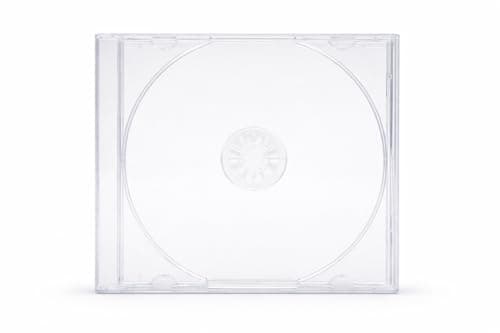 Image of 100 x Single Clear CD DVD Blu Ray Disc Jewel Cases 10.4mm CD Cases for 1 Disc with Clear Tray (Pack of 100) By Dragon Trading