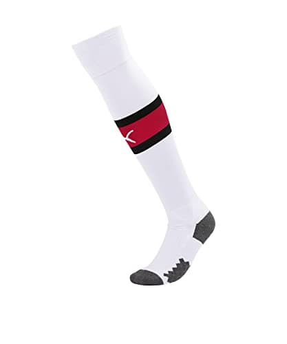 Image of Puma Unisex Team Acm Band Socks Football Socks - White-Tango Red, 3
