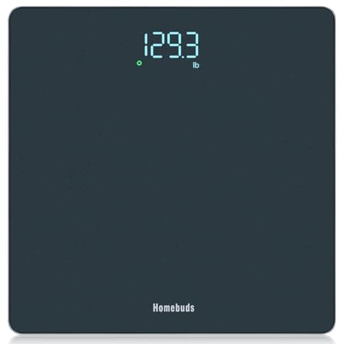 Image of Homebuds Digital Weight Scale, High Precision in 0.1lb by Our Professional Factory Since 2001, Scale Body Weight LED Display and Step-On, 3*AAA Batteries Included, 400lb/182kg, Blue