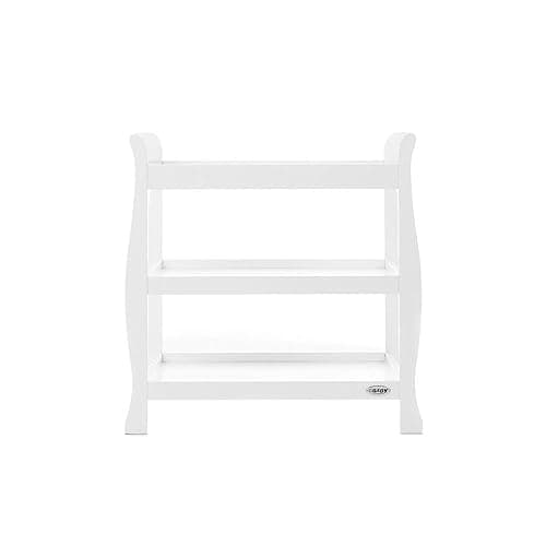 Image of Obaby Stamford Open Changing Unit – White Nursery Storage & Changing Station with Open Shelves
