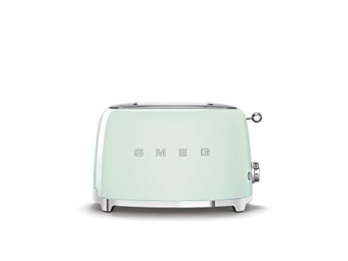 Image of Smeg TSF01PGUK 2 Slice Toaster, Extra Wide Slots, 3 Pre-Set Options, 950W, Pastel Green