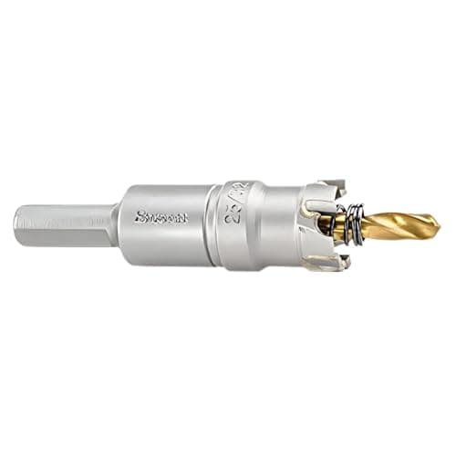 Image of Tungsten Carbide Tipped Hole Saw - SM20 Sheet Metal Cutter With Arbor & Pilot Drill Bit - For Drilling Stainless Steel Aluminum Alloy - 20 mm