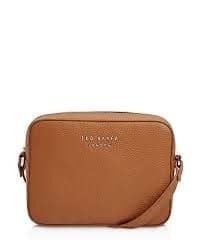 Image of Ted Baker Debbi Soft Grain Branded Camera Bag in Tan Leather