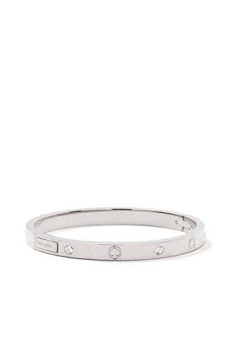 Image of Kate Spade New York engraved spade bangle, Silver