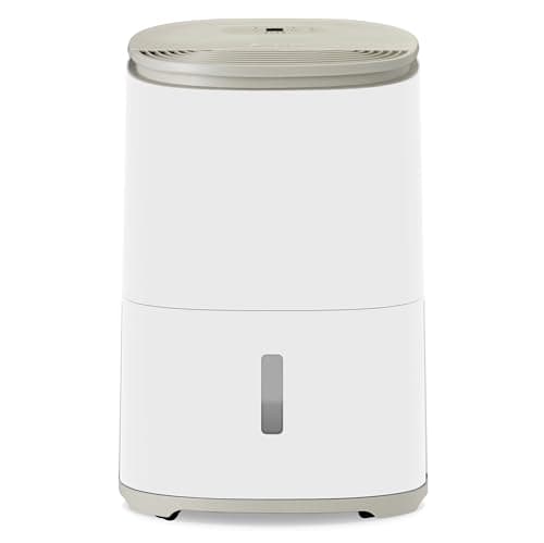 Image of MeacoDry Arete® One 12L Warm Pebble Dual Dehumidifier & HEPA air purifier for smaller sized houses or flats - prevents damp and condensation - ultra-quiet, low energy, laundry mode- five year warranty