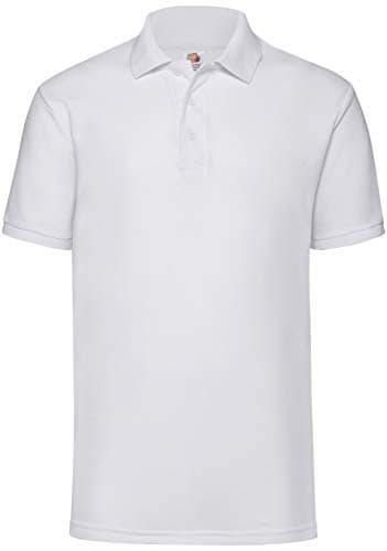 Image of Fruit of the Loom Men's 65/35 Polo Shirt, White, Large