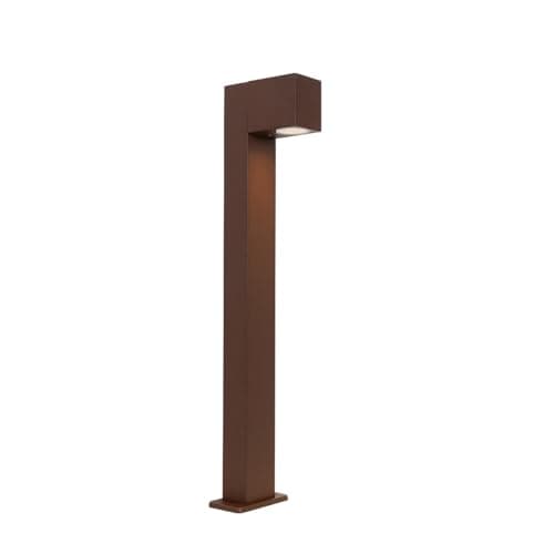 Image of Qazqa - Industrial Standing Outdoor Pole I Bollard I Post lamp Rust Brown 65 cm IP44 - Baleno Garden- - Modern - Suitable for LED GU10 | 1 Light - Aluminium Bollard Light - Suitable for