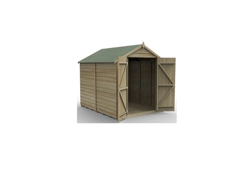 Image of Forest Garden 4LIFE Apex Shed 6x8 | Double Door | No Window|25 Year Anti-Rot Guarantee