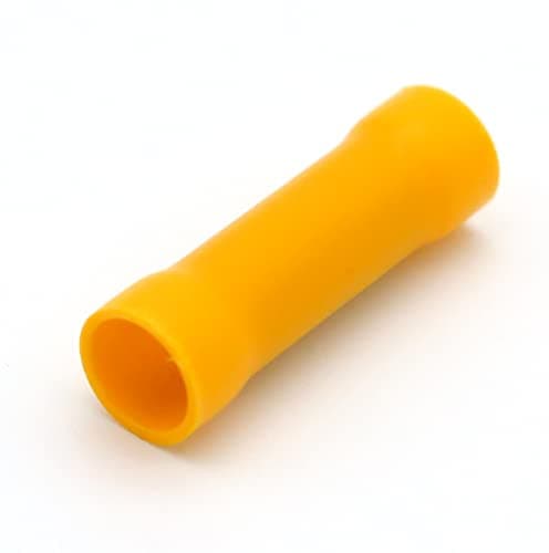 Image of 100x Wire Cable Joiner Butt Connector Terminals Electrical Crimp - Yellow - FREE FIRST CLASS UK POSTAGE!