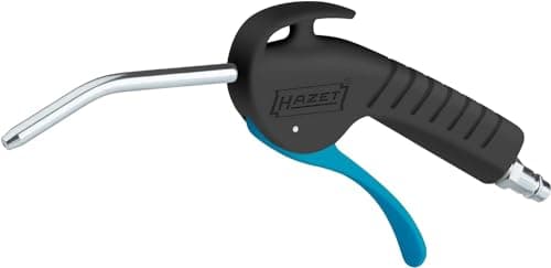 Image of HAZET Blow Gun 9040P-1 I 100 mm Long Curved Gland 6 Bar Operating Pressure with Ergonomic Handle I for Quick Removal of Chips or Other Foreign Bodies