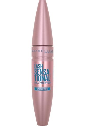 Image of Maybelline Mask, Lash Sensational Waterproof Mascara, Volumizing and Thickening Mascara, Maybelline New York, Lengthening Flake Free Formula, Colour: Black