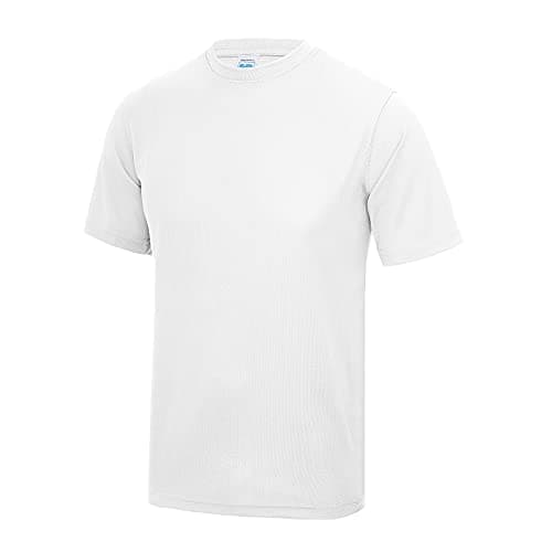 Image of Just Cool Mens Performance Plain T-Shirt (M) (Arctic White)
