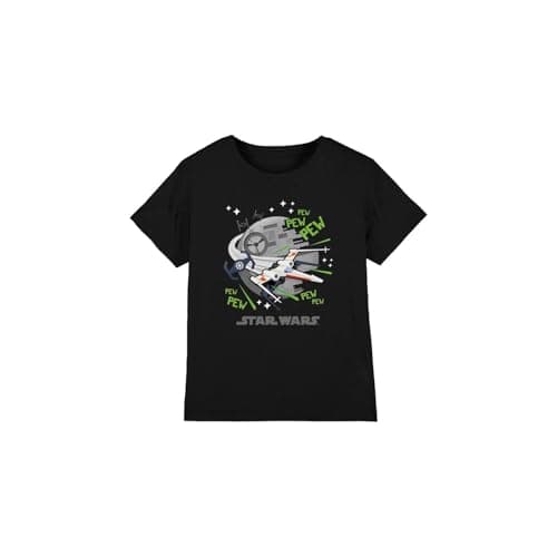 Image of Star Wars Pew Pew Xwing Unisex Kids T Shirt, Black, 3-4 Years