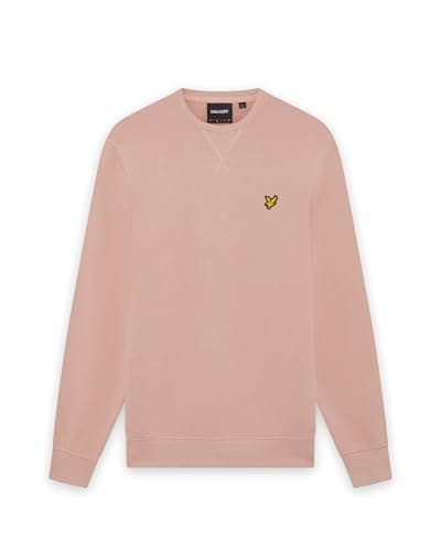 Image of Lyle & Scott Mid Layers Crew Neck Sweatshirt Y120 Pink Grapefruit, L