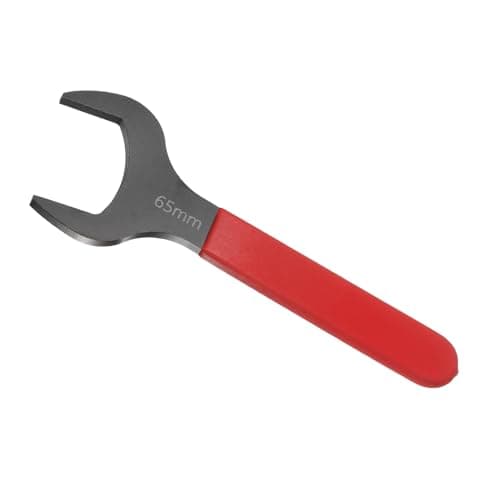 Image of Awclub 65mm Open End Wrench, 15 Degree Offset Thin U-Shaped Spanner with Red Shank, Black Finish for Automotive Repair & Furniture Assembly