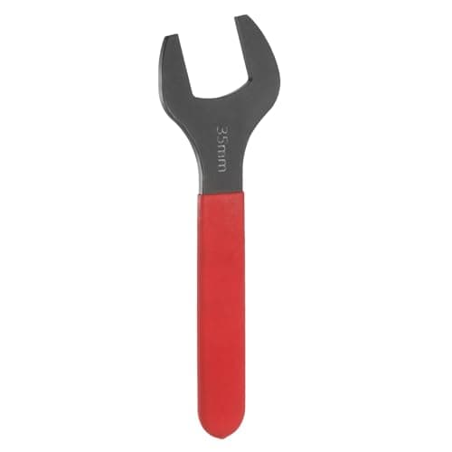 Image of sourcing map Single Open End Wrench 35mm Metric 15 Degree Offset Angle U-Shaped Open Ended Spanner Small Flat Head Blackening Wrench with Red Shank for Automotive Repair Furniture Assembly