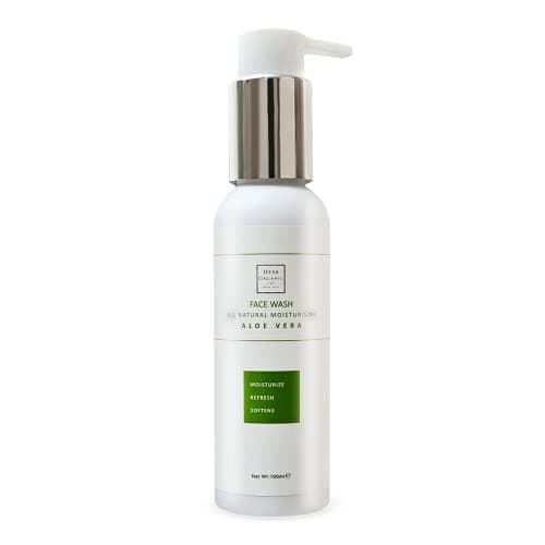 Image of HERBORGANIC Natural Face Wash - Aloe Vera Face Cleanser for Women - Hydrating and Soothing Formula for Acne-Prone Skin - Gentle Daily Facial Cleanser for All Skin Types