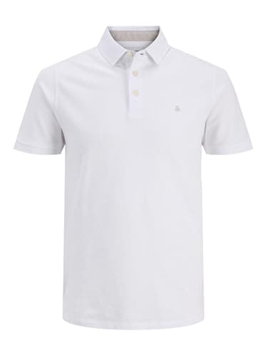 Image of JACK & JONES Mens Basic Polo Short Sleeve White XXL
