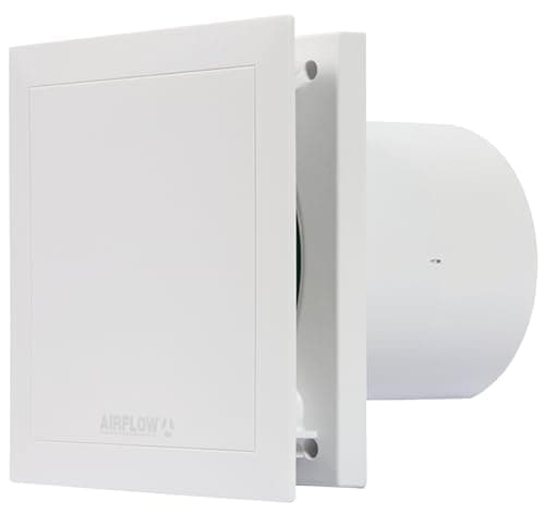Image of Airflow QT100B Extractor Fan 25L/s Flow - German Made, 2 Speed Options, 100mm Duct, Quiet 25 dB(A), Energy Efficient 5W/9W, QuietMark Certified, 3-Year Warranty