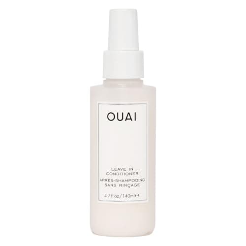 Image of OUAI Leave In Conditioner & Heat Protectant Spray - Prime Hair for Style, Smooth Flyaways, Add Shine and Use as Detangling Spray - No Parabens, Sulfates or Phthalates -140ml