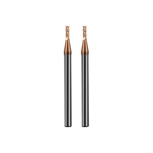 Image of Hilpaty Tungsten Carbide End Mill Bit 1.5 * 50mm*2 HRC 55 TiSiN Coated 4 Flute Sharp Corner Cutter, Performance CNC Milling Bits for Metal, Cast Iron, Stainless Steel, Alloy Steel