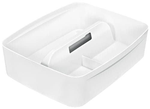 Image of Leitz MyBox Organiser Tray with Handle Large, Storage, Waterproof, BPA Free and Food Safe, White, 53220001