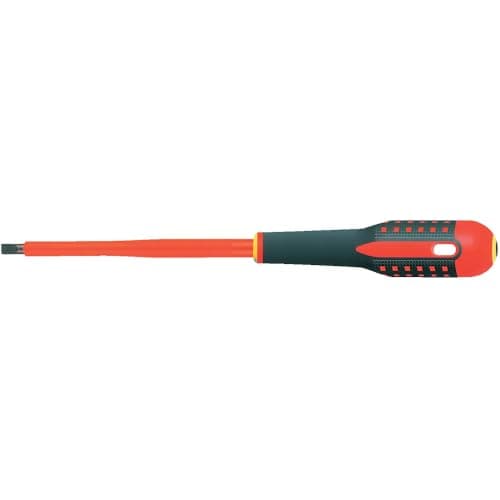 Image of Bahco BE-8010S "Ergo" Insulated Screwdriver for Slotted Head Screws, Multi-Colour, 197 mm