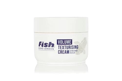 Image of FISH Volume Fish Shape Texturising Hair Cream, Mens Hair Styling Product Suitable for Short & Medium Length Hair. Stylist & Barber Used, Strong Hold, Natural Finish, 100ml