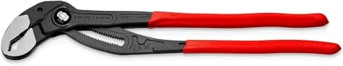 Image of KNIPEX Cobra XL Water Pump Pliers, 400 mm, Nuts to 95 mm, Pipes to 90 mm, Self-Locking, Fine Adjustment by Button Push, Pipe Wrench, 87 01 400