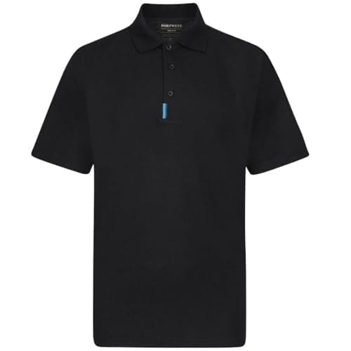 Image of Portwest WX3 Polo Shirt, Size: XXL, Colour: Black, T720BKRXXL