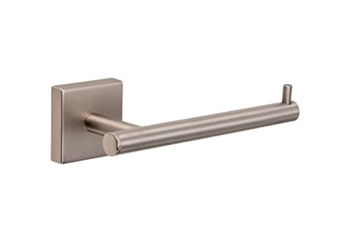 Image of Croydex Chiswick Wall Mounted Flexi Fix Toilet Roll Holder, Brushed Nickel,54x170x77mm