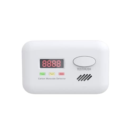 Image of SafeFlame Carbon Monoxide Detector, EN 50291 Certified CO Alarm with 10-Year Sensor, LCD PPM Display, 85dB+ Alert, CE & UKCA Approved, AA Battery Included, Freestanding or Wall Mounted