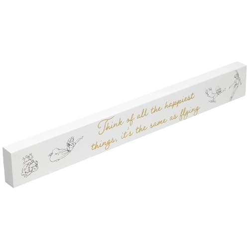 Image of Disney Classic Peter Pan White Slogan Desk Plaque DI605