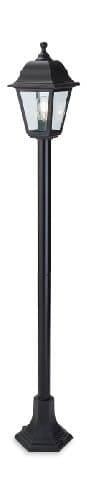 Image of Firstlight 1 x E27 60 Watt IP44 Oslo Lantern Post, Black Resin