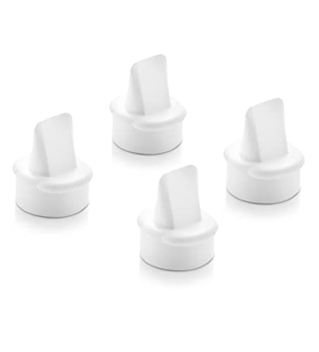 Image of Lansinoh Breast Pump Valves, 4 White Duckbill Valves - Spare Part Breastpumps